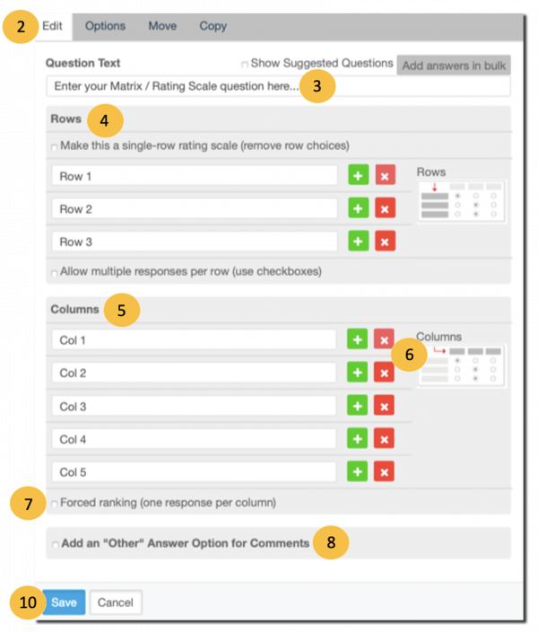 Matrix Rating Scale Question Type Surview Help