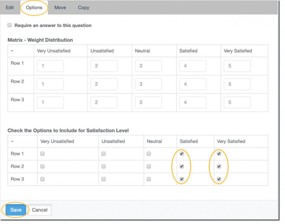 Matrix / Rating Scale Question Type - Surview Help