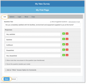 Editing Survey Templates